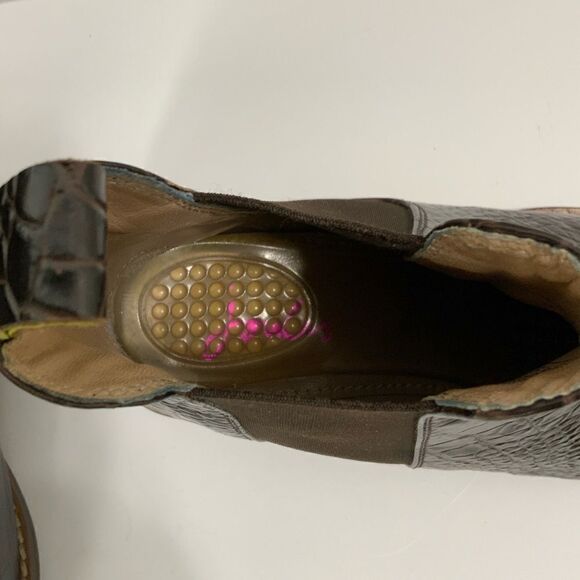 JOULES WESTBOURNE Crocodile print leather Chelsea booties - Picture 5 of 6